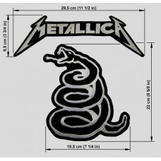 METALLICA back patch embroidered Snake 
