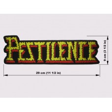 PESTILENCE back patch embroidered logo