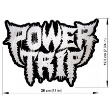 POWER TRIP back patch embroidered logo