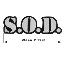 S.O.D. back patch embroidered logo sod