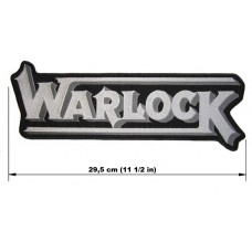 WARLOCK back patch embroidered logo