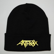 ANTHRAX шапка с отворотом с вышитым логотипом