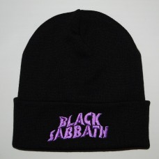 BLACK SABBATH шапка с отворотом с вышитым логотипом