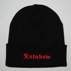 RAINBOW beanie hat cuffed embroidered logo