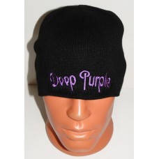 DEEP PURPLE beanie hat embroidered logo