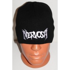 NERVOSA beanie hat embroidered logo
