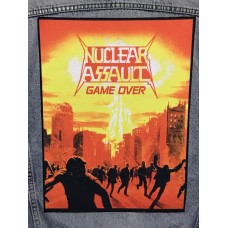 NUCLEAR ASSAULT back patch printed Game Over