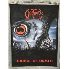 OBITUARY back patch printed Cause Of Death