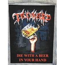 TANKARD back patch printed Die With a Beer In Your Hand